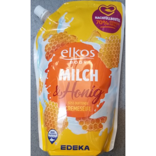 Elkos rezerva sapun lichid 750ml lapte&miere