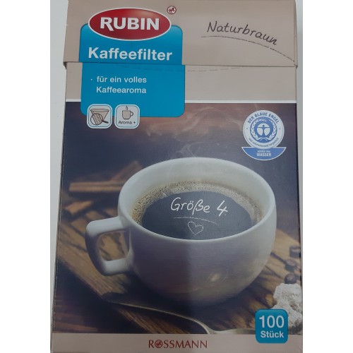 Rubin filtru de hartie pentru cafetiera 100buc nr.4