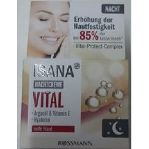 Isana crema hidratanta fata 50ml ulei argan vitE hyaluronic